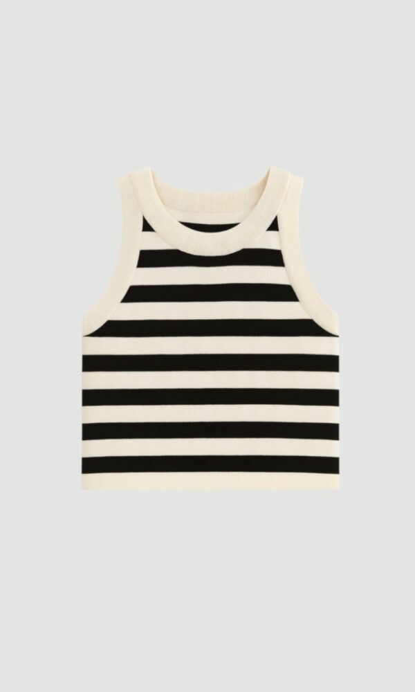 Musculosa White Black