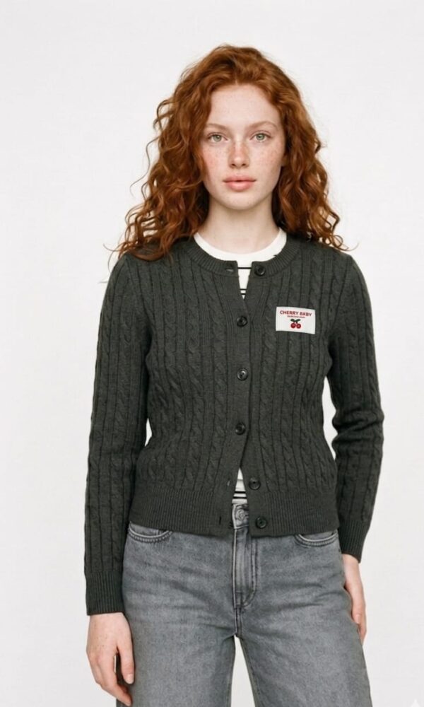 Alternative view of cardigan cherry baby